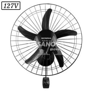 VENTILADOR MONDIAL NVP-PRO-50 PAREDE 50CM 5 PAS 3 VEL 127V PRETO