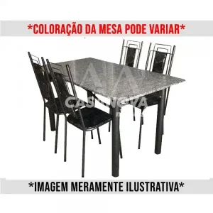 CJ MESA 4C SERRA TUBOS BELGICA NEW GRANITO 115X75 PRIMAVERA PRETO/PRAT