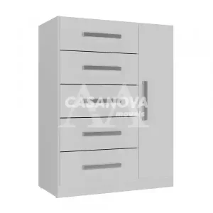 COMODA 5G 1P. ABRIR RODIAL CORAIS BRANCO 1CO1522