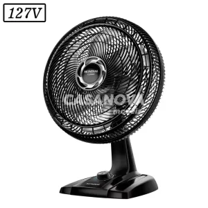 VENTILADOR MONDIAL VT40NB TURBO 40CM 6 PAS 3 VEL 127V PRETO