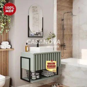 ESPELHEIRA MGM ORI METALON 44CM CIMENTO