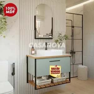 ESPELHEIRA MGM ORI METALON 44CM PISTACHE