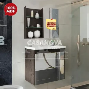 GABINETE P/ BANHEIRO MGM CALIFORNIA 59CM C/ CUBA CAFE