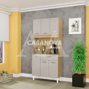 KIT 6P 1G POQUEMA CASSIA DAMASCO / OFF WHITE