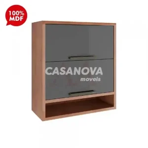 ARMARIO RONIPA 2P. ABRIR BASCULANTE  SYRAH 80CM CASTANHO / CHUMBO