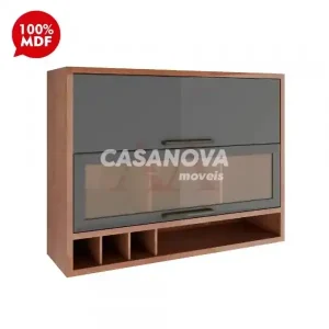 ARMARIO RONIPA 2P. ABRIR BASCULANTE REFLECTA SYRAH 120CM CASTANHO / CH