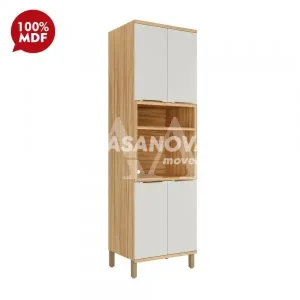 PANELEIRO RONIPA 4P ABRIR P/ MICRO SAUVIGNON AMENDOA/OFF WHITE