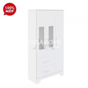 ROUPEIRO 3P. ABRIR 2G PEROBA POPY RETRO BRANCO BRILHO