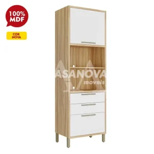 TORRE QUENTE 1P ABRIR 3G RONIPA P/ 2 FORNOS SYRAH 220CM AMENDOA/BRANCO