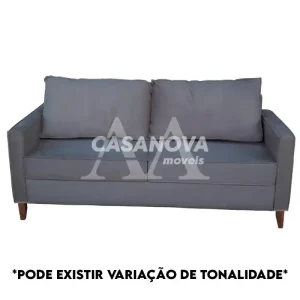 ESTOFADO MALU 3 LUGARES CHANEL GRAFITE VELUDO