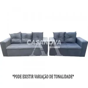 CJ ESTOFADO RG FLEX 2/3 LUGARES TURIM CINZA