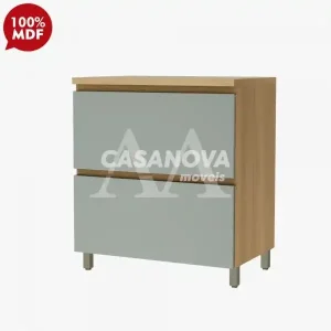 BALCAO NESHER 1P 1G RAINHA 80CM NATURE /VERDE 500698