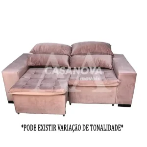 ESTOFADO BOMFLEX CHILE RETRATIL ROSE VELUDO INCA 14