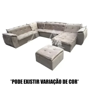 CJ ESTOFADO VITORIA CANTO CHAISE PUFF CARAMELO