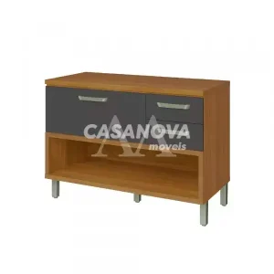 BALCAO NESHER 1P 2G PRINCESA C/ NICHO 120CM FREIJO / GRAFITE