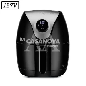 FRITADEIRA MULTILASER AIR FRYER DIGITAL 4L GO205 1500W 127V PRETA
