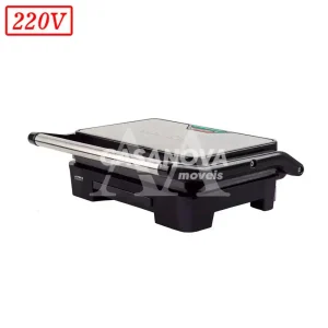 SANDUICHEIRA GRILL MALLORY ASTERIA COMPACT 900W 220V INOX/PRETA