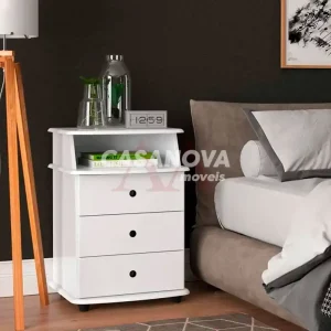 MESA DE CABECEIRA 3G EJ MUDO LUXO NEW BRANCO