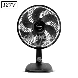 VENTILADOR MALLORY TURBO COMPACT 30CM 6 PAS 3 VEL 127V PRETO/GRAFITE