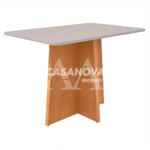 MESA LOPAS CELEBRARE CANT.COPO 120X80 C/VIDRO AMENDOA CLEAN/OFF WHITE