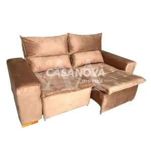 ESTOFADO BOMFLEX CHILE RETRATIL CARAMELO VELUDO