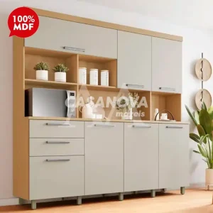 KIT 7P 2G NESHER NOBREZA 210CM CARVALHO/GREIGE 500974