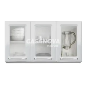 ARMARIO ITATIAIA 3P. ABRIR C/ VIDRO LUCE IPV3 105 BRANCO 1241