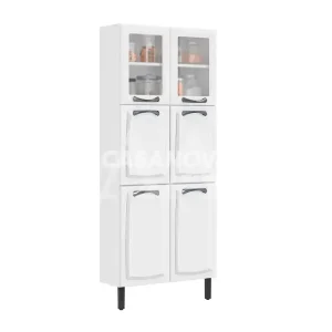 PANELEIRO ITATIAIA 6P. 2 C/ VIDRO NEW PREMIUM 80CM BRANCO 1882