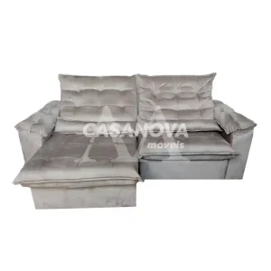 ESTOFADO BOMFLEX GRECIA RETRATIL AREIA ASTECA VELUDO INCA 03