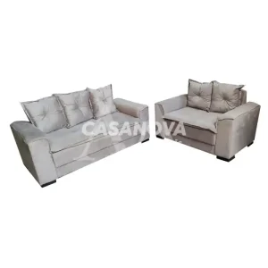 CJ ESTOFADO BOMFLEX 2/3 LUGARES HAITI AREIA ASTECA VELUDO INCA 03