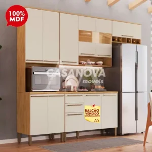 COZINHA RONIPA NAPOLI PRIME TORRE QUENTE AMENDOA/OFF WHITE