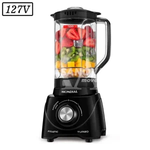 LIQUIDIFICADOR MONDIAL L-98-B 2 VEL 220V PRETO
