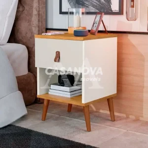 MESA DE CABECEIRA 1G JA LARISSA OFF WHITE/NATURE