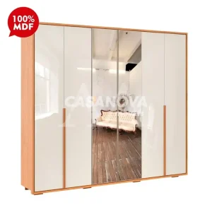 ROUPEIRO 6P ABRIR 6G ROBEL CONCEPT 2.7 LISO C/ PES FREIJO / OFF WHITE