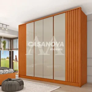 ROUPEIRO 6P. ABRIR 6G TCIL BARCELONA RIPADO C/ PES CINAMOMO / OFF WHIT