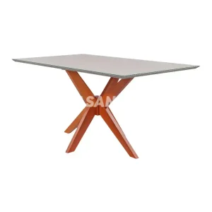 CJ MESA 4C AGN ANNA RETANGULAR 116X80 C/VIDRO CAD LARISSA MADEIRA/OFF