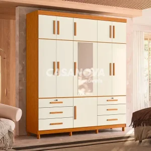 ROUPEIRO 6G 11P. ABRIR C/ ESPELHO ALBATROZ TRITON PLUS CARVALHO GRIFE