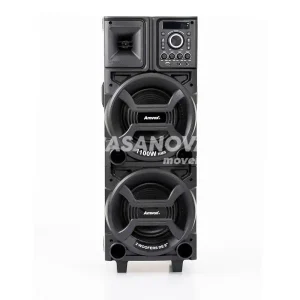 CAIXA DE SOM AMVOX AMPLIFICADORA ACA 1101 DUPLO 8 BLACK 1100 WATS