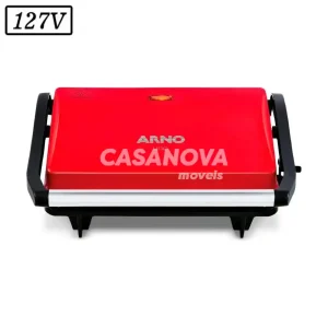 SANDUICHEIRA GRILL ARNO COMPACT UNO 760W 127V VERMELHA