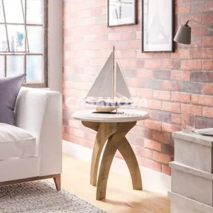 MESA APOIO ARTELY  JADE OFF WHITE / PINHO