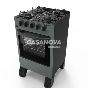 FOGAO 4B BRASLAR CARINA GLASS MESA VIDRO TITANIUM