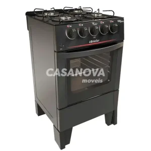 FOGAO 4B BRASLAR NEW TOP GLASS BLACK