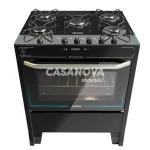 FOGAO 5B BRASLAR PISO HORUS TOP CONTROL AUTOMATICO BLACK