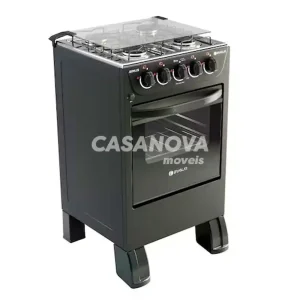 FOGAO 4B BRASLAR PISO SIRIUS PLUS AUTOMATICO BLACK