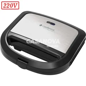 SANDUICHEIRA TOAST GRILL CADENCE SAN615 750W 220V INOX/PRETA