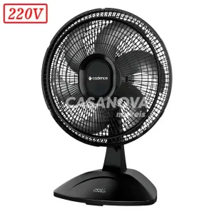 VENTILADOR CADENCE TURBO REFRESH VTR410 45CM 6 PAS 3 VEL 220V PRETO