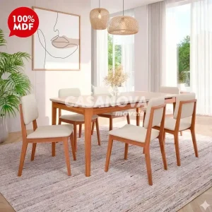 CJ MESA 6C CIMOL BAOBA RETANGULAR 180x90 AMARILIS MADEIRA/OFFWHITE/LIN