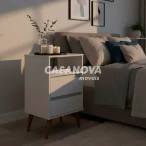 MESA DE CABECEIRA 2G EJ RETRO ROMA BRANCO