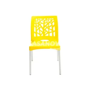 CADEIRA FORTE PLASTICO NATURE QUADRADA AMARELA