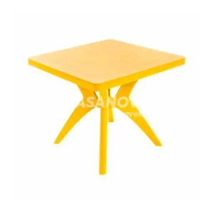 MESA FORTE PLASTICO NATURE QUADRADA AMARELA